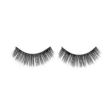 A pair of 3D Brazilian silk hair lashes laid out on a white background.